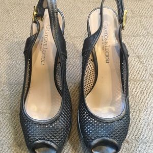 Gastone Lucioli metallic platform sandal size 8